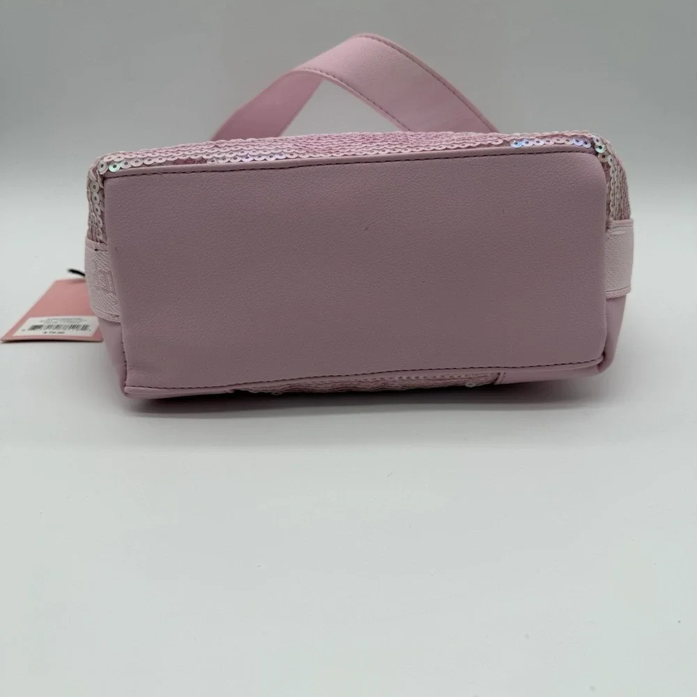 Juicy Couture Blank Canvas Hobo Purse Light Sparkle Iridescent Pink NWT